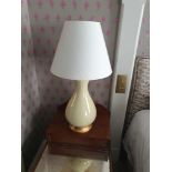 A Pair Of Heathfield And Co Louisa Glazed Ceramic Table Lamp With Textured Shade 77cm (Room 308)