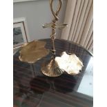 Jay Strongwater Three Tiered Lily Pad Stand Display Brass 26cm (Room 317 & 318)