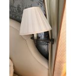 A Pair Of Gentlemen Library Swing Arm Single Candle Wall Sconce With Pleated Shade (Room 417)