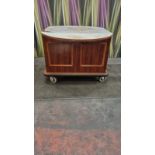 7 x mobile room service carts finished in custom wood veneer storage compartment features room for a