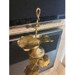 Jay Strongwater Three Tiered Lily Pad Stand Display Brass 26cm (Room 306 & 307)