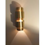2 x LED Antique Brass 2 Light Indoor Wall Light Antique Brass 30CM (Room 323 324) (This lot is