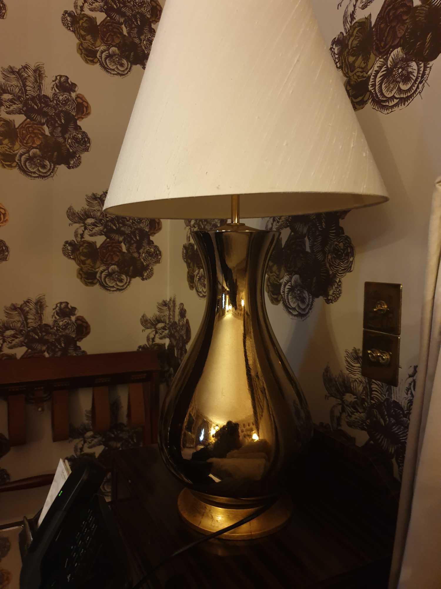 A Pair Of Heathfield And Co Louisa Glazed Ceramic Table Lamp With Textured Shade 77cm (Room 340)