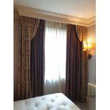 A Pair Of Silk Drapes And Jabots 255 x 255cm (Room 416)