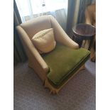 2 x Egerton Armchair Sloping Arms Dressmakers Skirt And A Sprung Back Upholstered Relaxer Chair 70 x