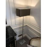 Heathfield And Co Dakota Contemporary Floor Lamp Chrome Complete With Shade 158cm (Room ;403)