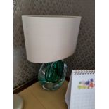 Heathfield And CO Mia Table Lamp Mouth-Blown Glass Features An Intense Drop Of Colour And A Satin
