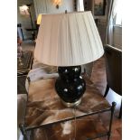 A Pair Of Heathfield And Co Gourd Textured Ceramic Table Lamp With Shade 70cm (Room 417)