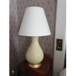 A Pair Of Heathfield And Co Louisa Glazed Ceramic Table Lamp With Textured Shade 77cm (Room 337) (