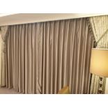 A Pair Of Silk Drapes And Jabots 350 x 260cm (Room 332) (This lot is located in Bath)