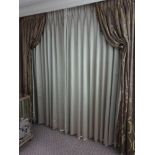 A Pair Of Silk Drapes And Jabots 230 x 260cm (Room 329)