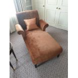 Upholstered Chaise Longue With Nail Pin Detail 140 x 70 x 80cm (Room 306 & 307)