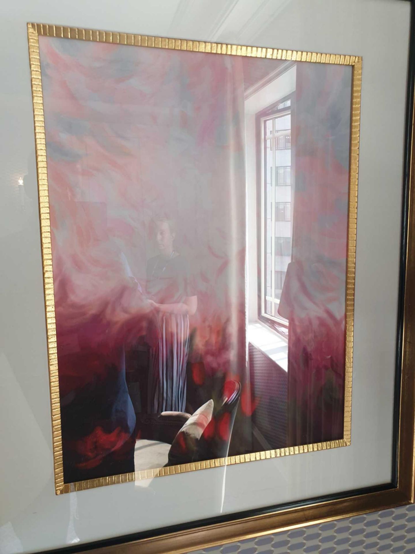 Abstract Lithograph Flame Clouds Framed 71 x 86cm (Room 335) (This lot is located in Bath)