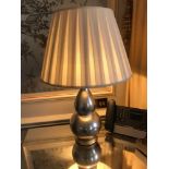 A Pair Of Heathfield And Co Gourd Textured Ceramic Table Lamp With Shade 70cm (Room 417)