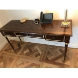 Writing Table Mounted On Tapering Legs Decorated With Gilded Bronzes Fitted Drawers Fitted With