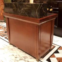 A mahogany host maitre d desk station 120 x 40 x 150cm (Nb This lot is located in Bath)