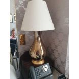 A Pair Of Heathfield And Co Louisa Glazed Ceramic Table Lamp With Textured Shade 77cm (Room 334) (