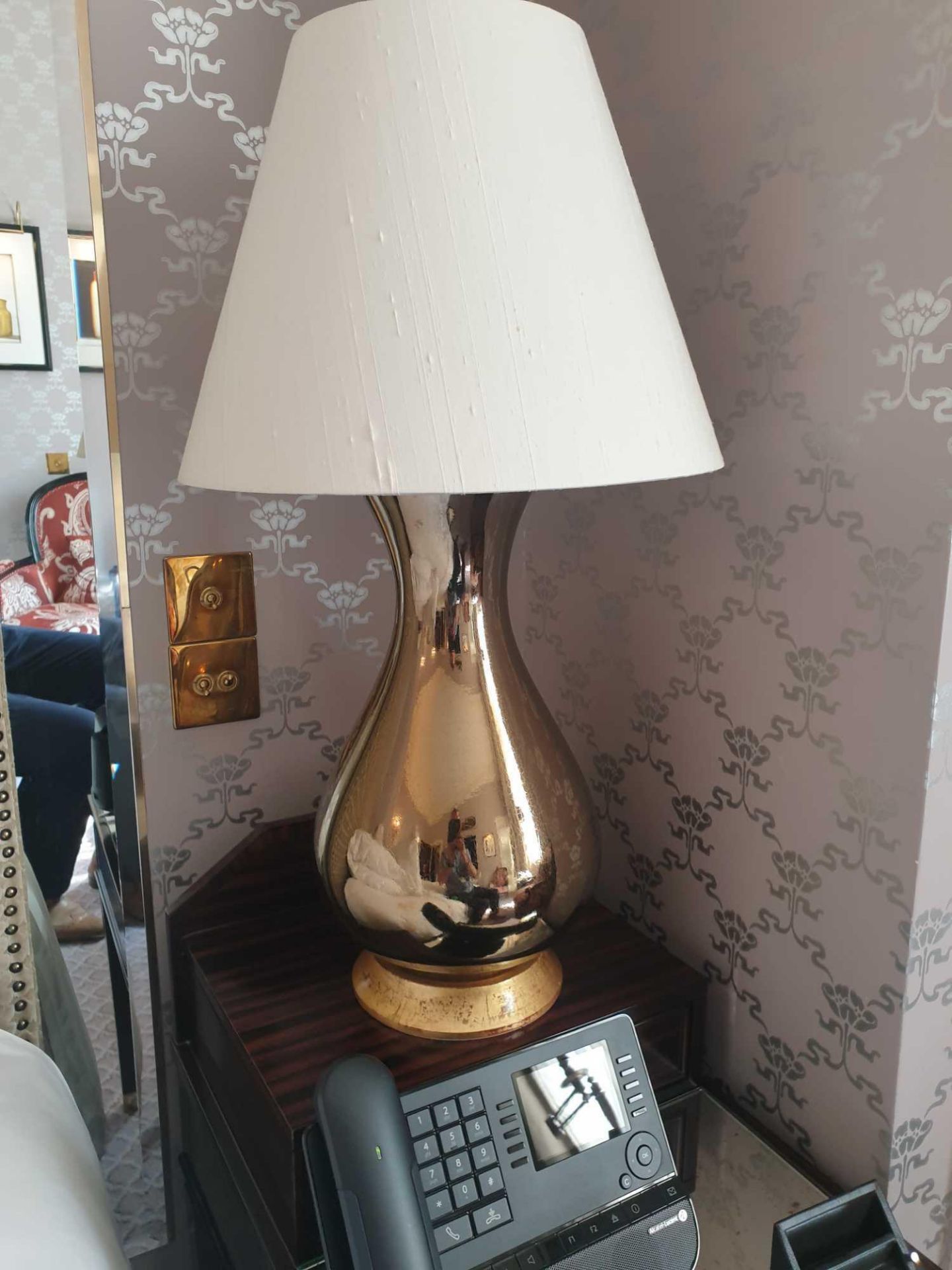 A Pair Of Heathfield And Co Louisa Glazed Ceramic Table Lamp With Textured Shade 77cm (Room 334) (