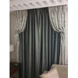 A Pair Of Silk Drapes And Jabots 150 x 250cm (Room 323 324) (This lot is located in Bath)