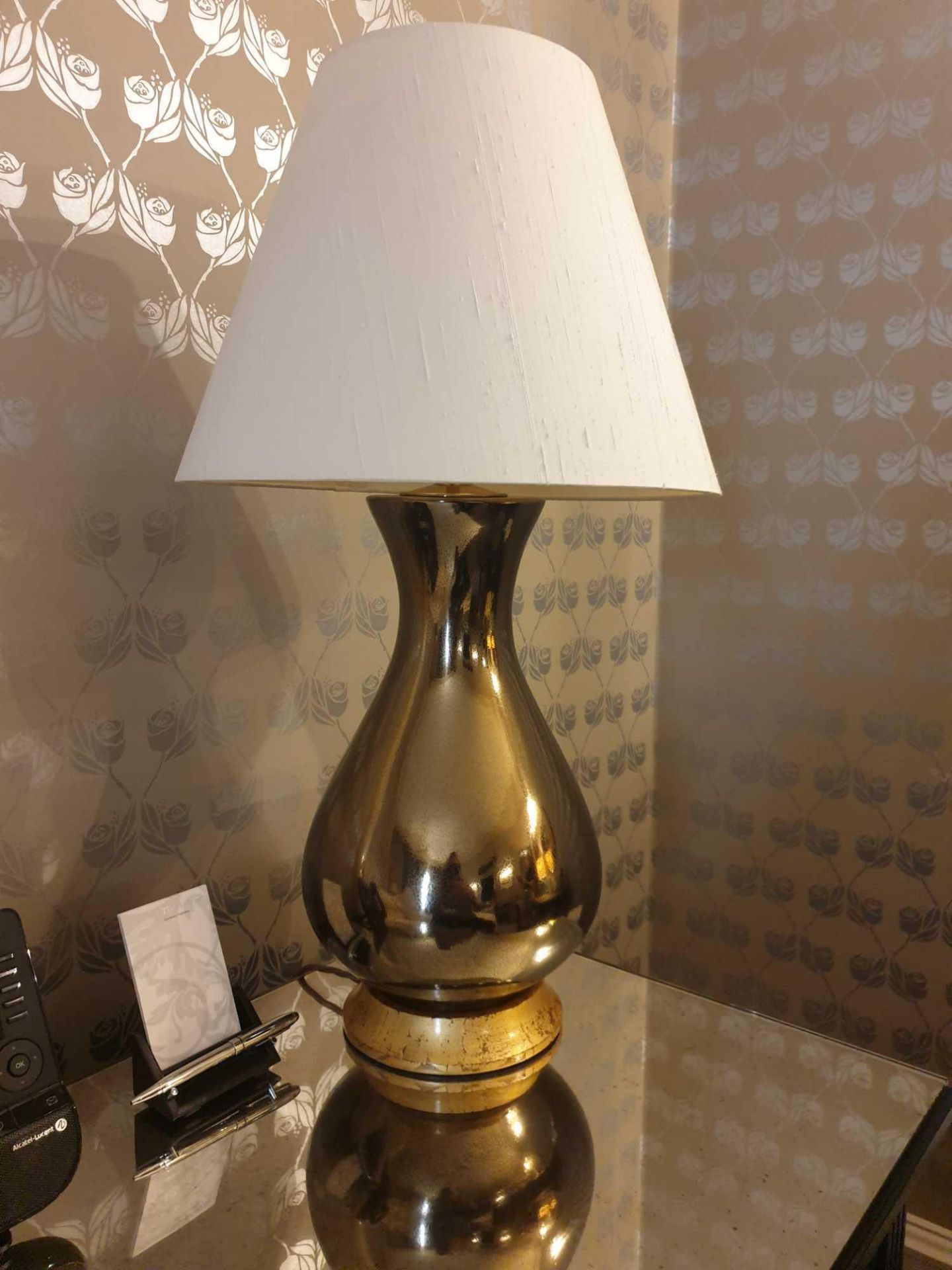 A Pair Of Heathfield And Co Louisa Glazed Ceramic Table Lamp With Textured Shade 77cm (Room 333) (