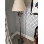 Heathfield And Co Coral Standard Lamp With Linen Shade, 180cms (Room 310 & 311)