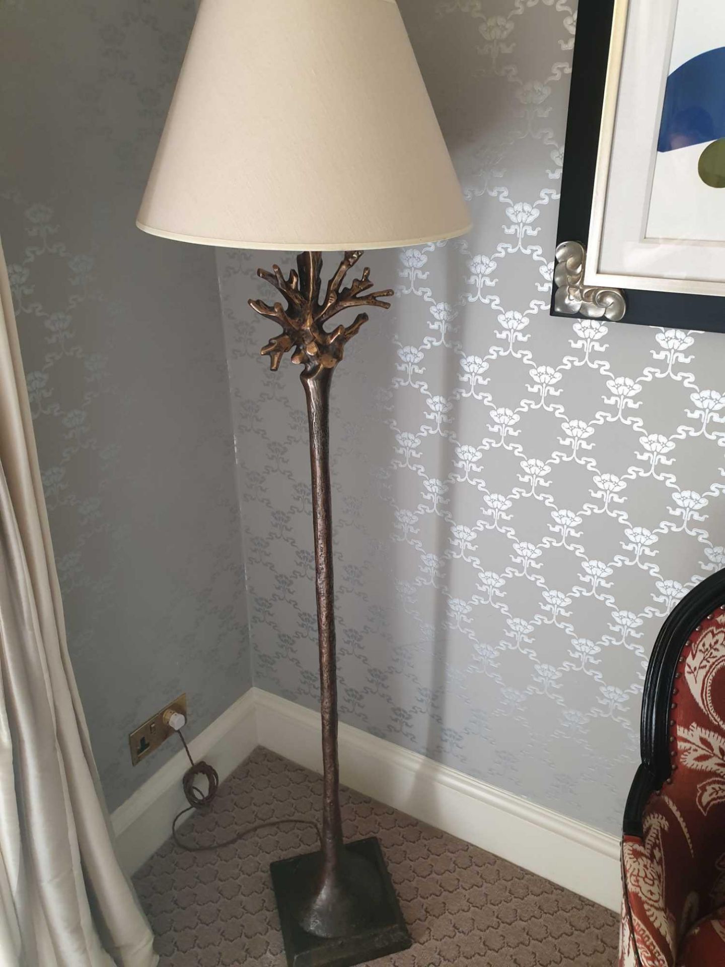 Heathfield And Co Coral Standard Lamp With Linen Shade, 180cms (Room 310 & 311)