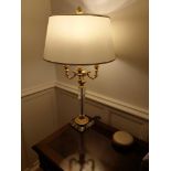 Laudarte Crystal Table Lamp Four Arm Bronze Lost-Wax Casting Antique Gilt Bronze Base And Column And