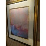 Abstract Lithograph Flame Clouds Framed 71 x 86cm (Room 337) (This lot is located in Bath)