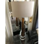 A Pair Of Heathfield And Co Blown Glass Crystal Table Lamps 80cm (Room 432)