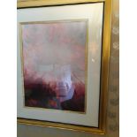 Abstract Lithograph Flame Clouds Framed 71 x 86cm (Room 326) (This lot is located in Bath)