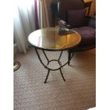 A Brass And Mirrored Top Coffee Table 60 x 76cm (Room 319)
