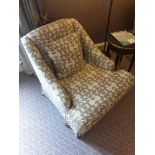 2 x Egerton Armchair Sloping Arms Dressmakers Skirt And A Sprung Back Upholstered Relaxer Chair 70 x