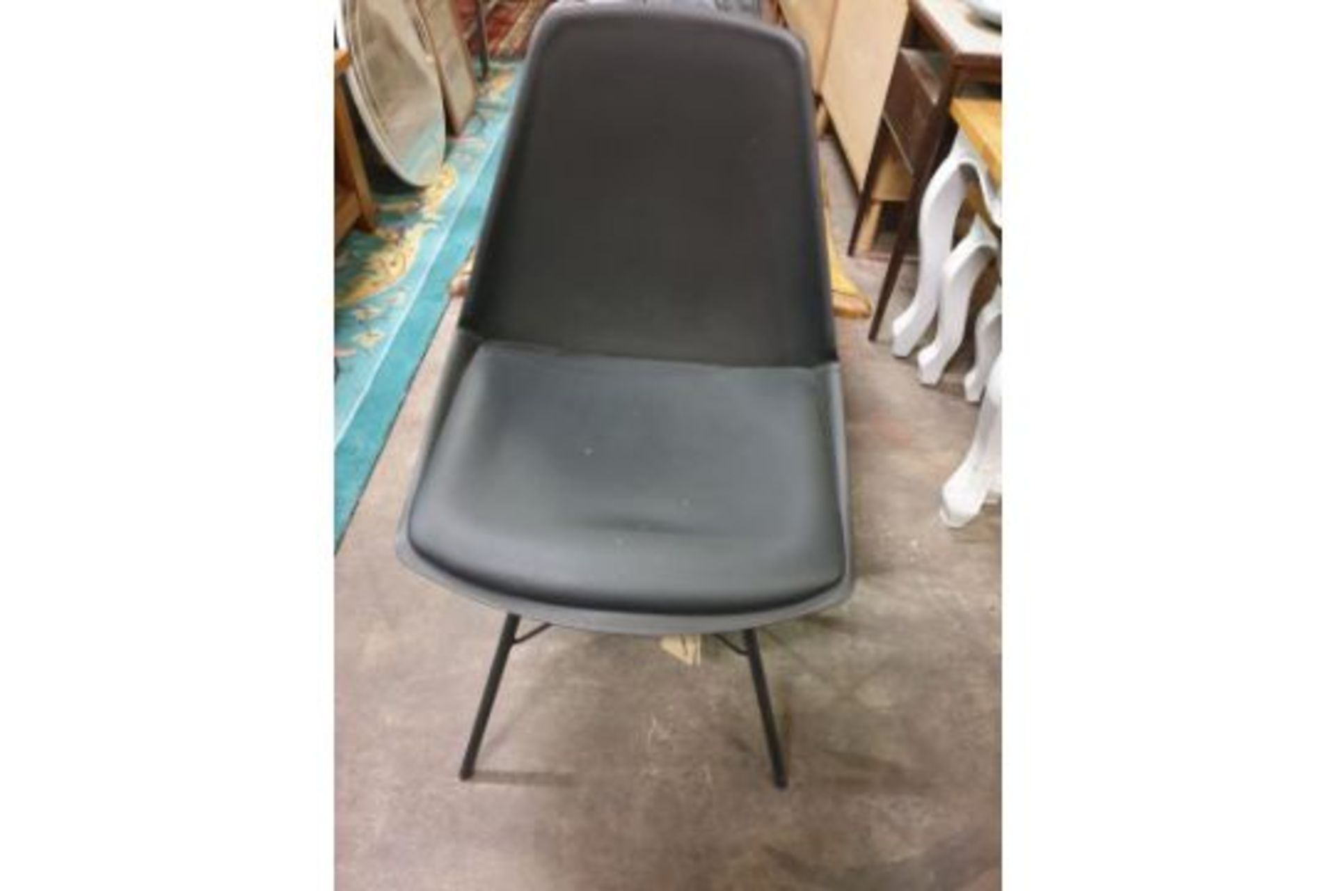 Finchley Dining Chair Black The Finchley Chair Is A Modern Style Dining Chair With A Leather Cushion - Image 2 of 2