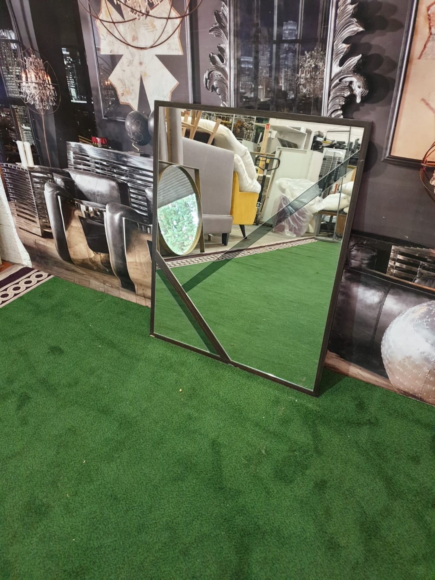 Metal Framed Accent Mirror 80 X 100cm (ST23) - Image 2 of 4