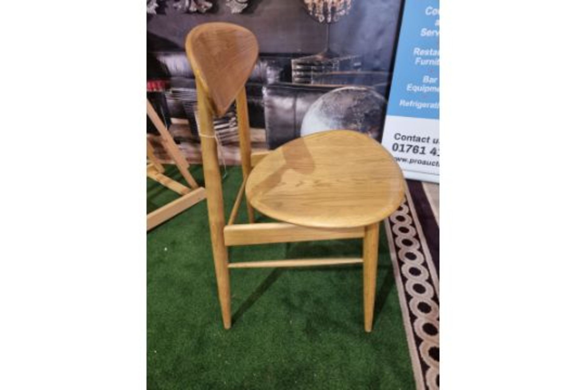 Broseley Classic Furniture Dining Side Chair Finest Solid Oak W530 x Pitch 470mm x H850mm SR8 Ex - Image 2 of 3