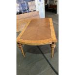 Spire dining table for repair/ restorationÂ Blonde European walnut with intricate inlays, antiqued