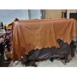 Yarwood Hammersmith Tan Leather Hide approximately 5.51mÂ² 2.9 x 1.9cm