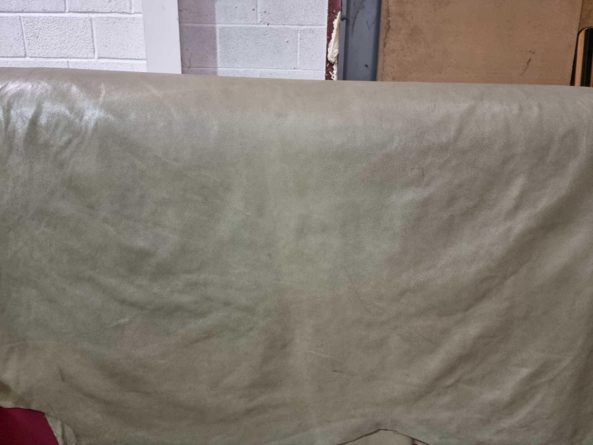 Sage Leather Hide approximately 3.42mÂ² 1.9 x 1.8cm