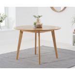 Sacha Oak 110cm Round Dining TableSacha Collection The Sacha collection combines contemporary