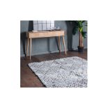 Lopez Denim Rug The Lopez Denim Rug Is A Stylish Geometric Patterned Rug With Coordinating Side