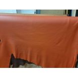 Prescott Red Orange Leather Hide approximately 2.31mÂ² 2.1 x 1.1cm