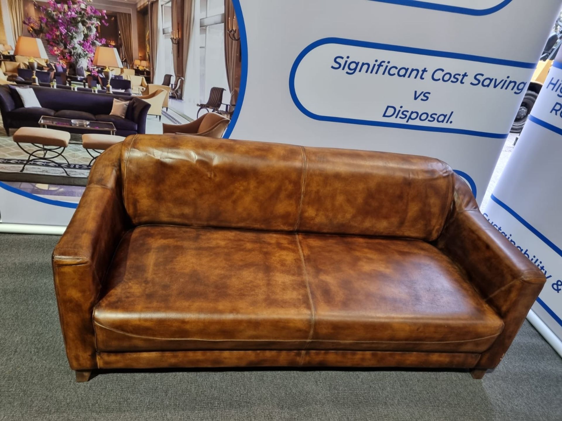 Leather Sofa Bijou Bijou In Antique Whisky 100% Leather An Eye Catching Design Leather Sofa Which - Bild 5 aus 6