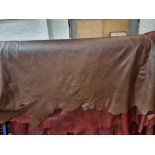 Trim International Dakota Chestnut Leather Hide approximately 5.8mÂ² 2.9 x 2cm