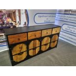 Windsor IF 021 Solid Wood & Iron 4 Drawer 2 Door Industrial Buffet Cabinet Sideboard Allow Your