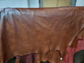 Brown Leather Hide approximately 4.37mÂ² 2.3 x 1.9cm