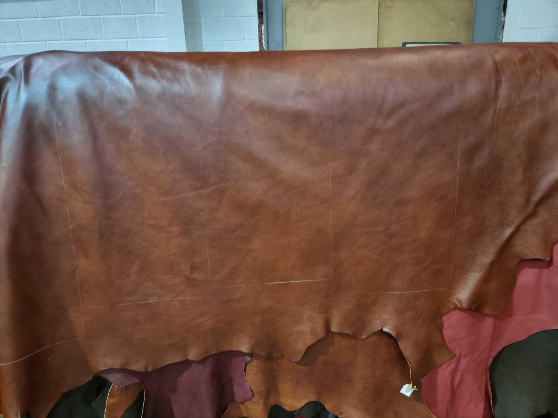 Brown Leather Hide approximately 4.37mÂ² 2.3 x 1.9cm