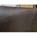 Chocolate Brown Leather Hide approximately 4.14mÂ² 2.3 x 1.8cm