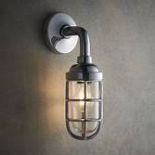Endon Collection Elcot Polished Aluminium & Clear Glass 1 Light Wall Light 77276 Heavy Cast