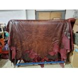 Cigar Brown Leather Hide approximately 5.28mÂ² 2.4 x 2.2cm