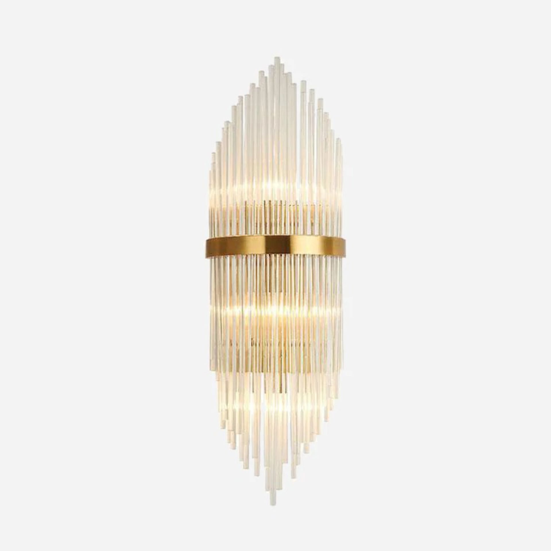 Oriana Crystal Wall Light This exquisite wall sconce is in an antique brass finish. The frame is - Image 2 of 2